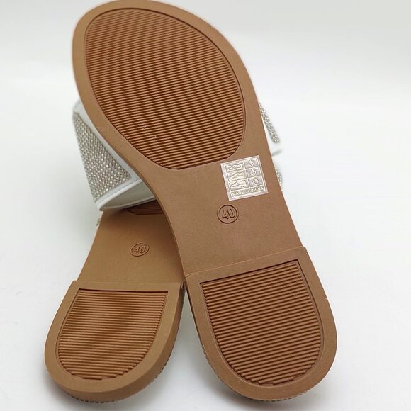 Women's Rhinestone Glitter Slide Sandals - Size 9.5/10 - Picture 5 of 7